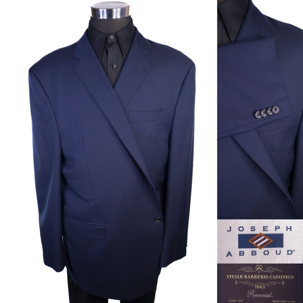 Joseph Abboud VITALE BARBERIS CANONICO 110'S Wool Sport Coat Blazer 52L Jacket